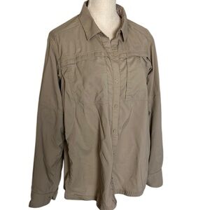 REI WOMENS SAFARI SHIRT KHAKI - XL